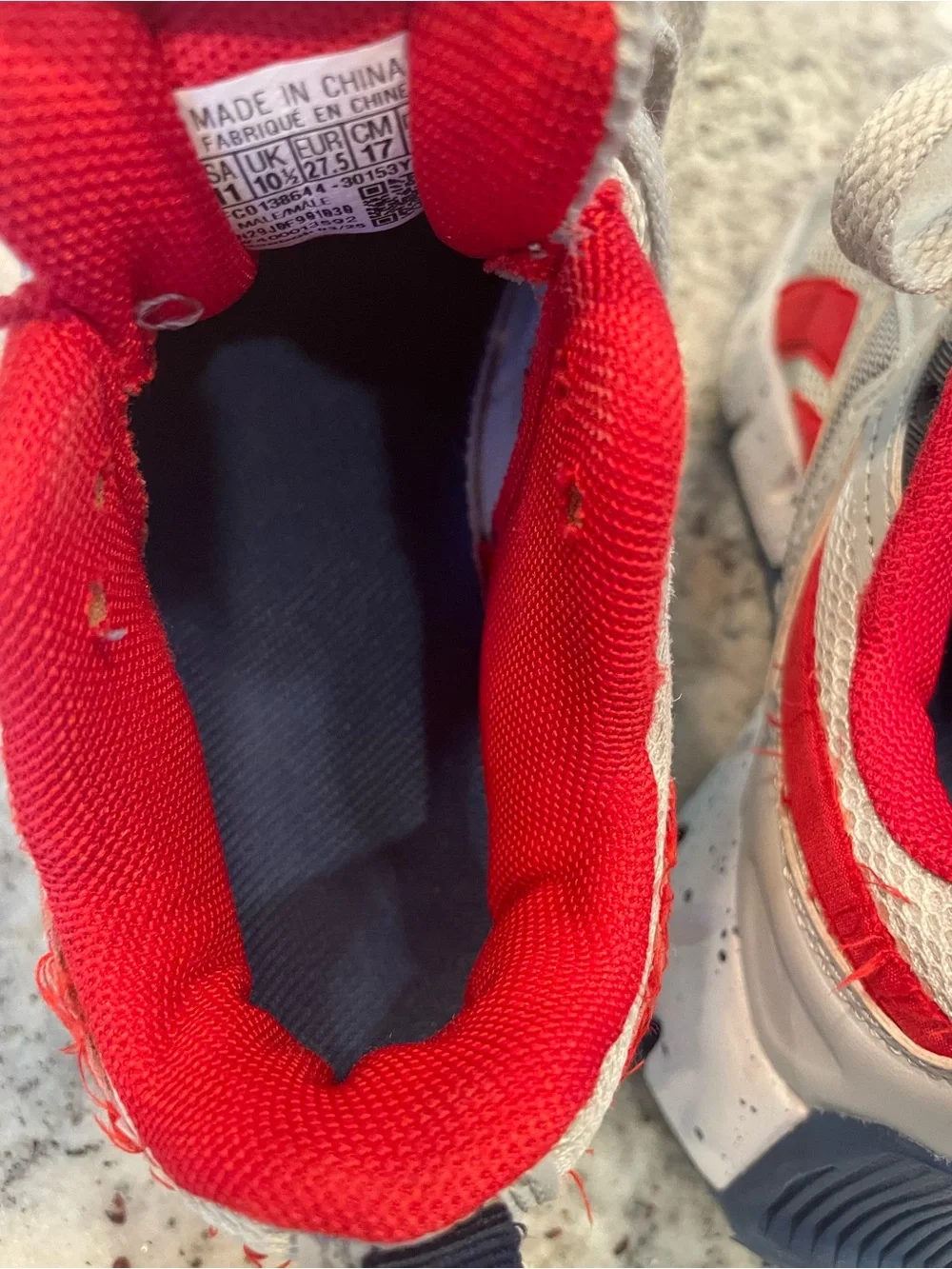 Reebok Kids Gray & Red Trail-Style Sneakers